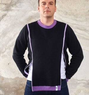 Sweatshirt for Men Black Violet